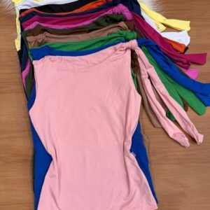 Blusa no suplex - Regata com ombro ajustável