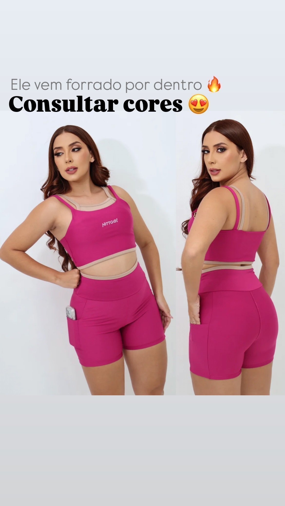 Conjunto Fitness com bolso lateral