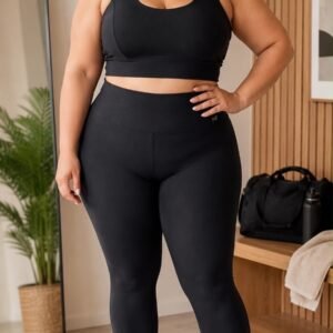 Conjunto Fitness plus size Top e Legging — Poliamida
