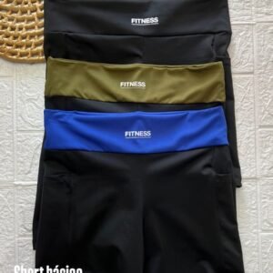 Short Básico Fitness com Forro e Bolsos Laterais
