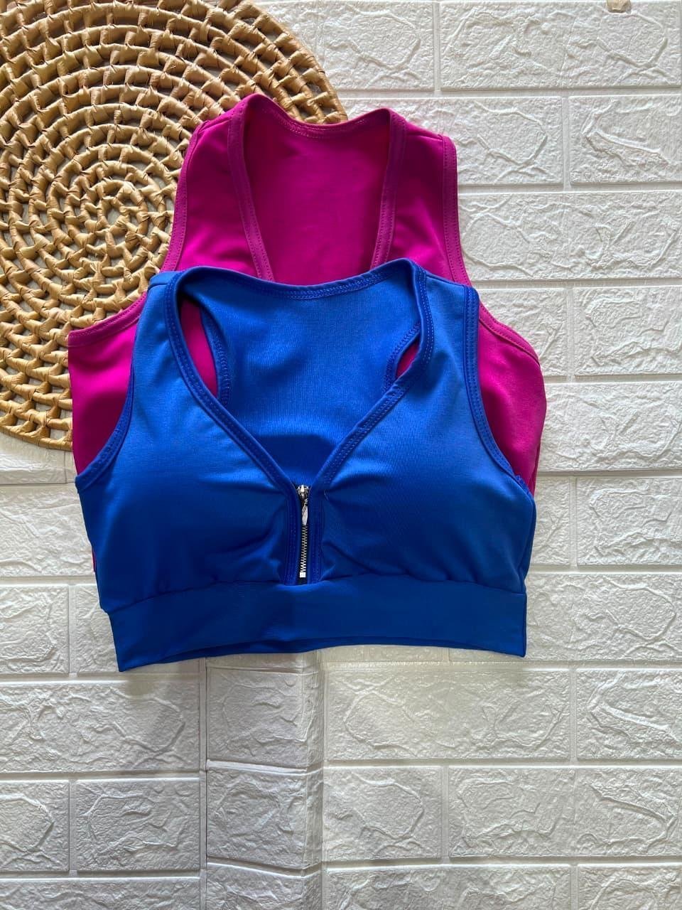 (Promoção)Top Fitness com Zíper e Top Básico