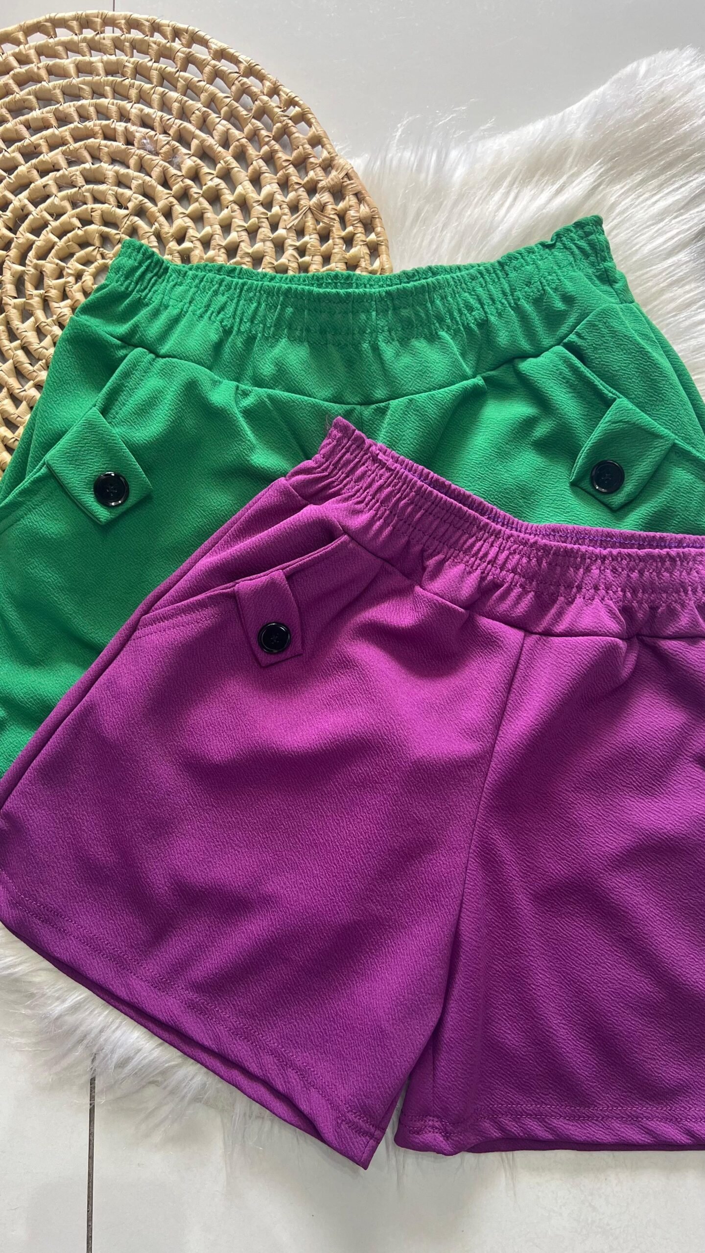 Shorts malha crepe