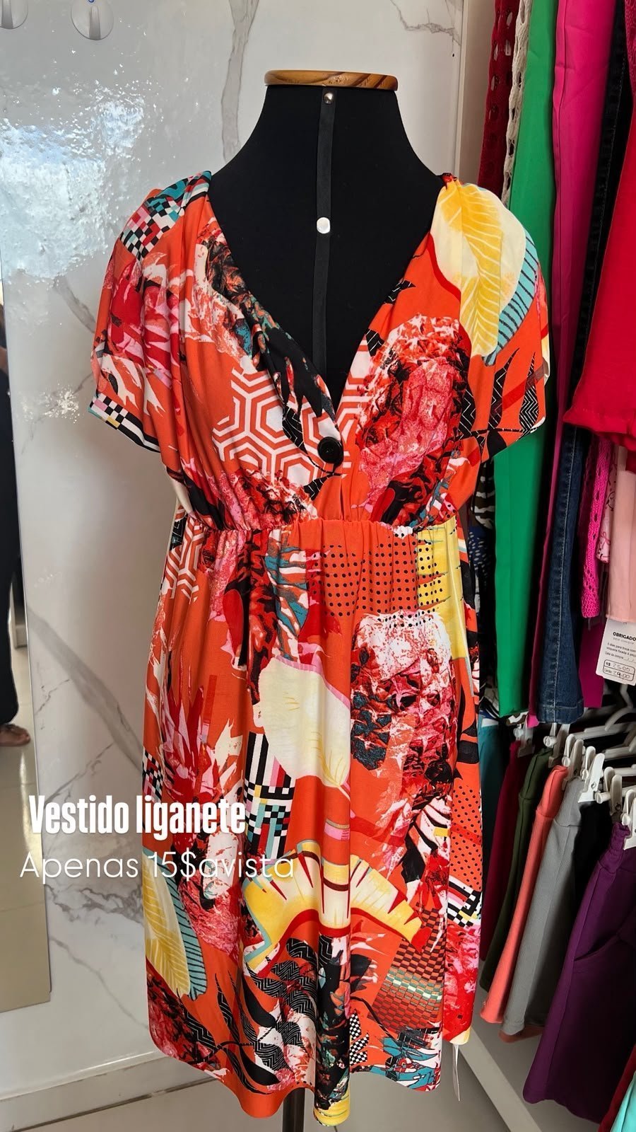Vestido Liganete Estampado