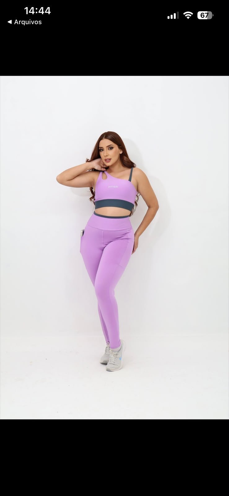 Conjunto Top e Calça Legging bicolor